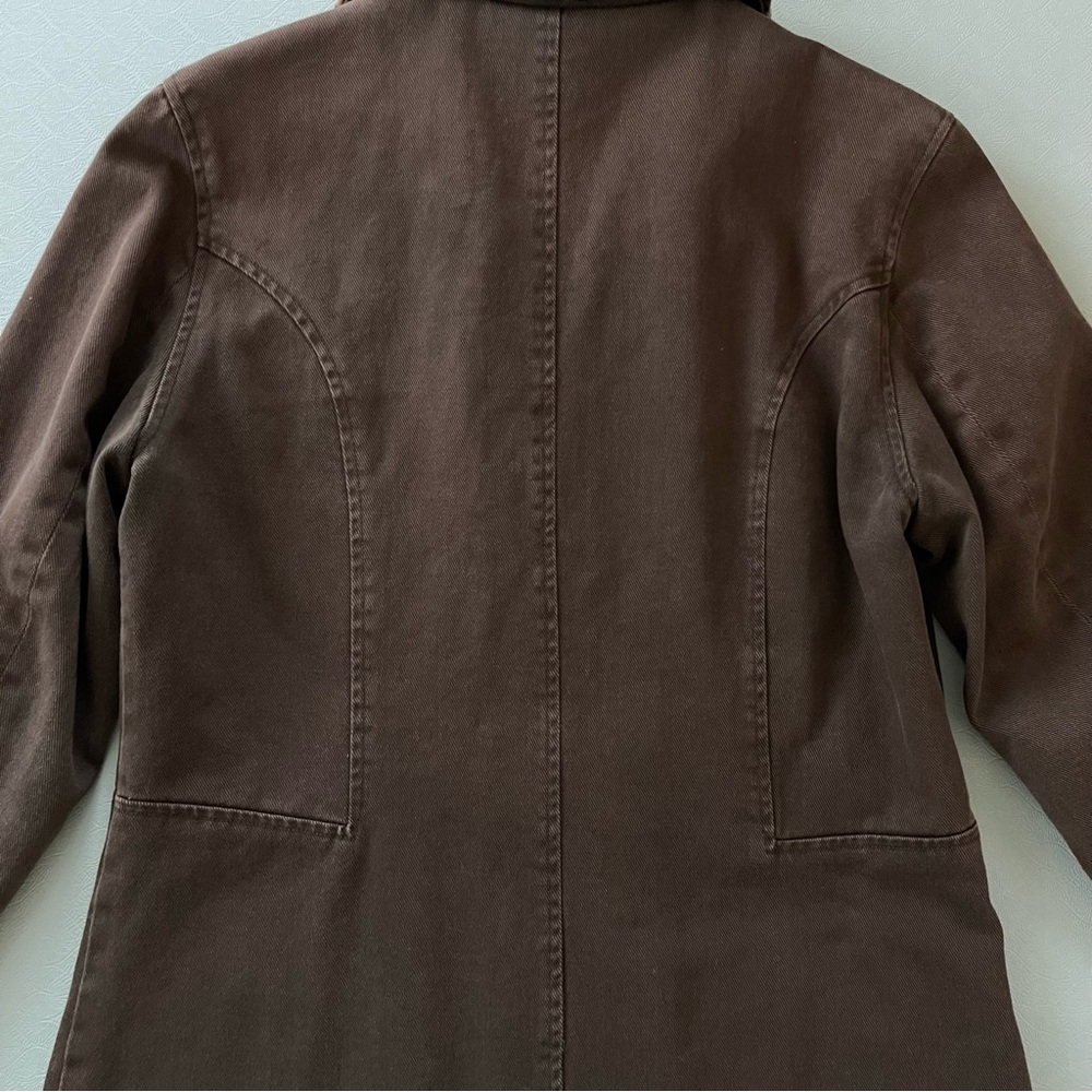 Telluride Women’s Barn Jacket with Leopard Print Collar - Picture 8 of 11